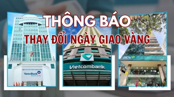 Vietcombank và VietinBank điều chỉnh ngày giao vàng miếng SJC