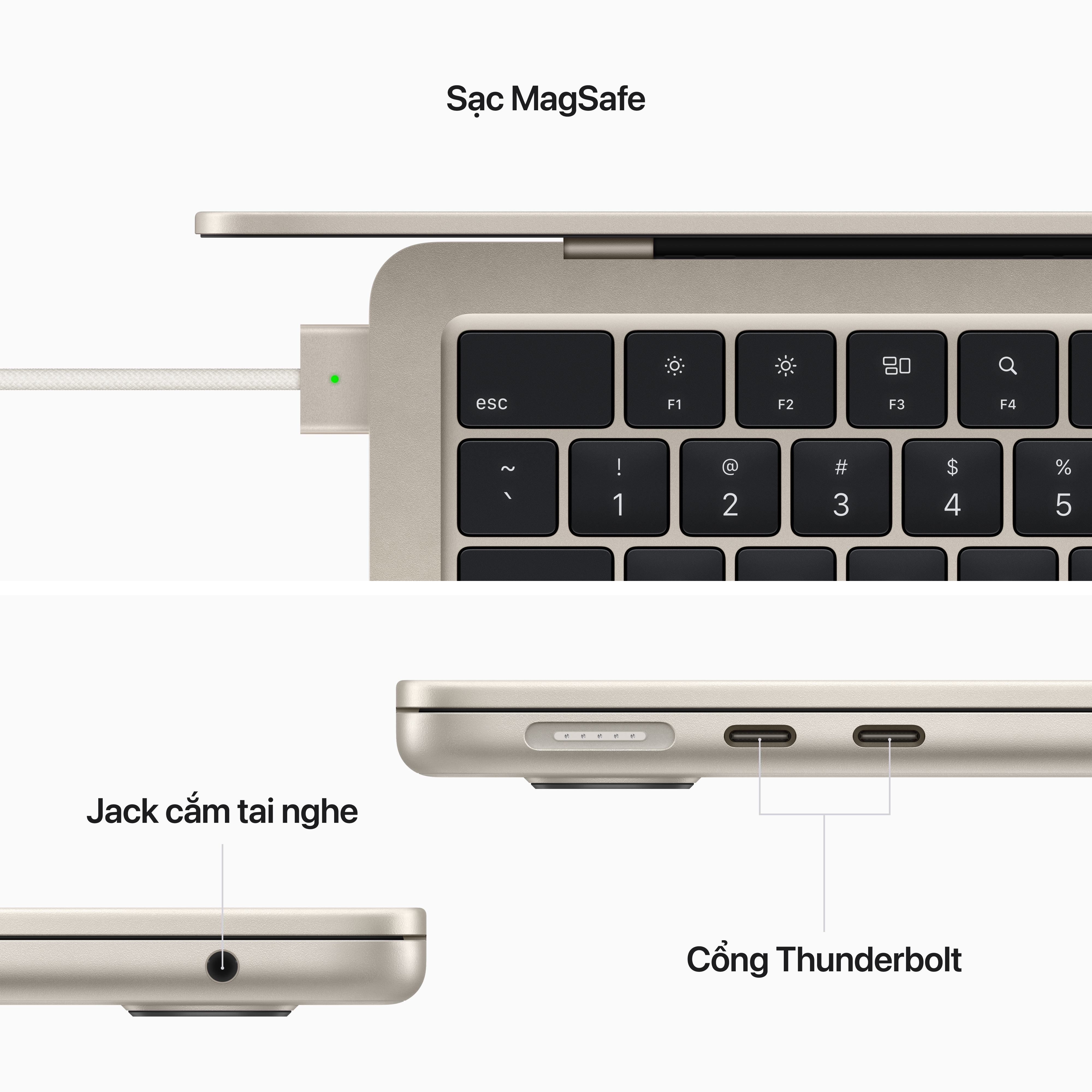 Apple MacBook Air M2 2024 8CPU 8GPU 16GB 256GB I Chính hãng Apple Việt Nam