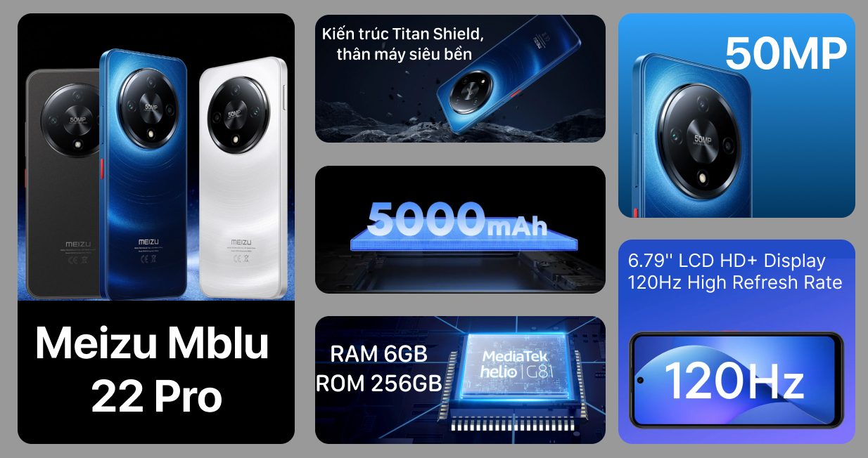 Điện thoại Meizu Mblu 22 Pro NFC 8GB 256GB