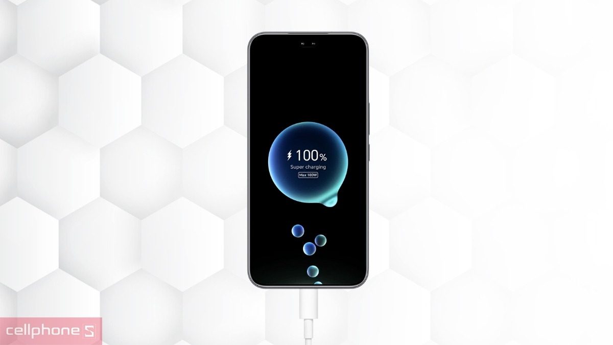 Công nghệ sạc siêu nhanh SuperCharge 100W trên HONOR 400 Pro giúp nạp đầy năng lượng trong thời gian ngắn