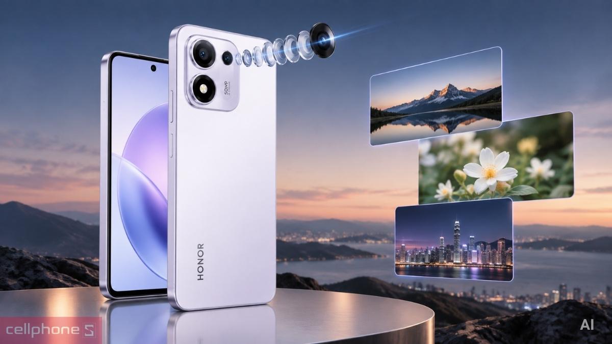 Camera 50MP hỗ trợ nhiều chế độ chụp ảnh thông dụng
