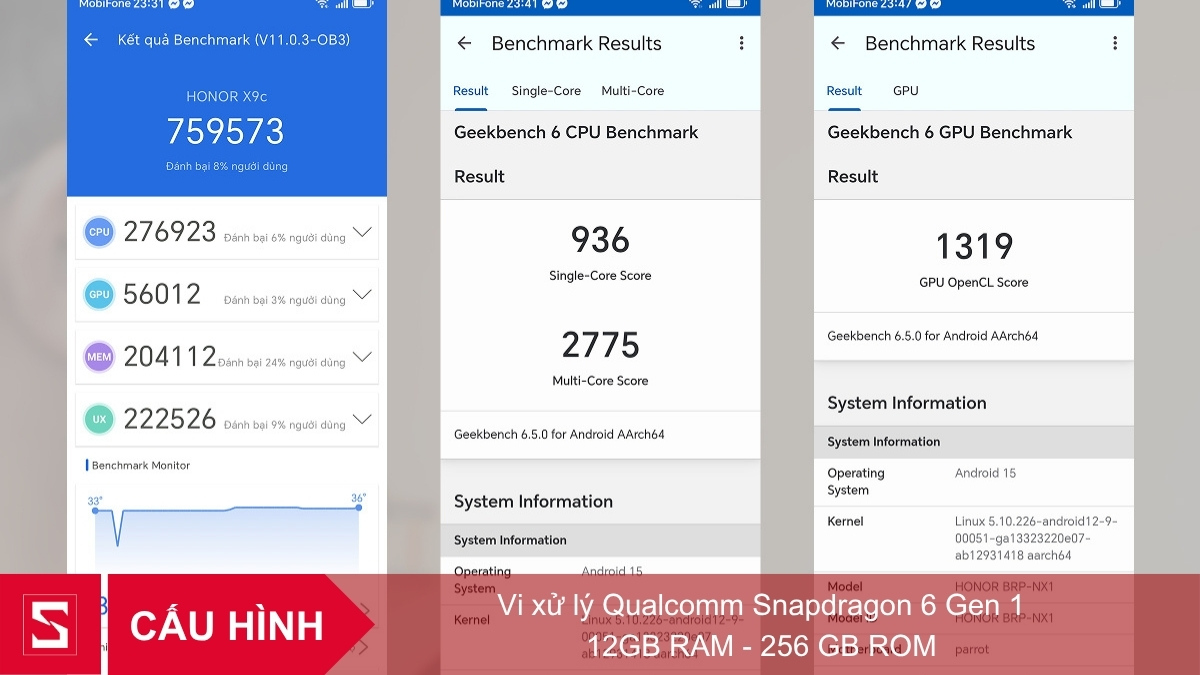 Điện thoại Honor X9C 5G được trang bị vi xử lý Qualcomm Snapdragon 6 Gen 1