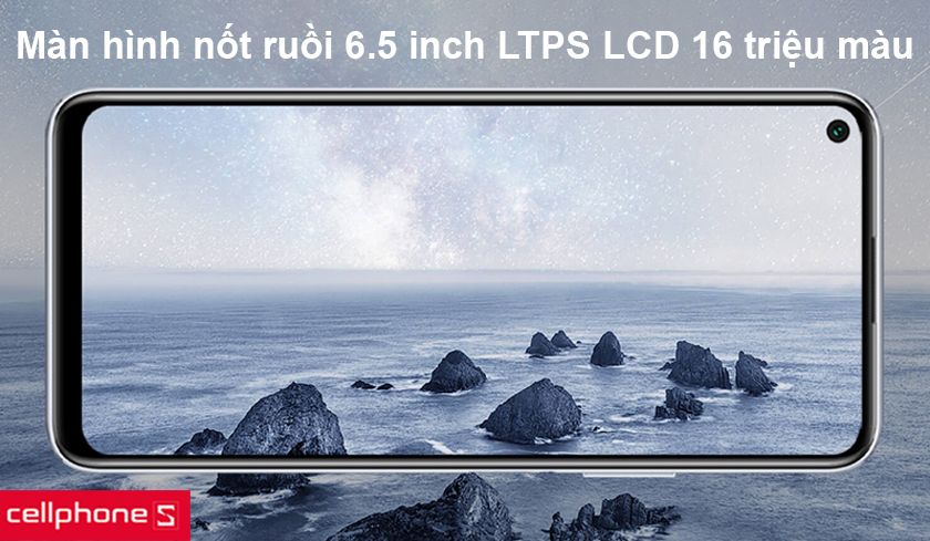 Màn hình nốt ruồi hợp xu hướng, tấm nền LTPS LCD 16 triệu màu