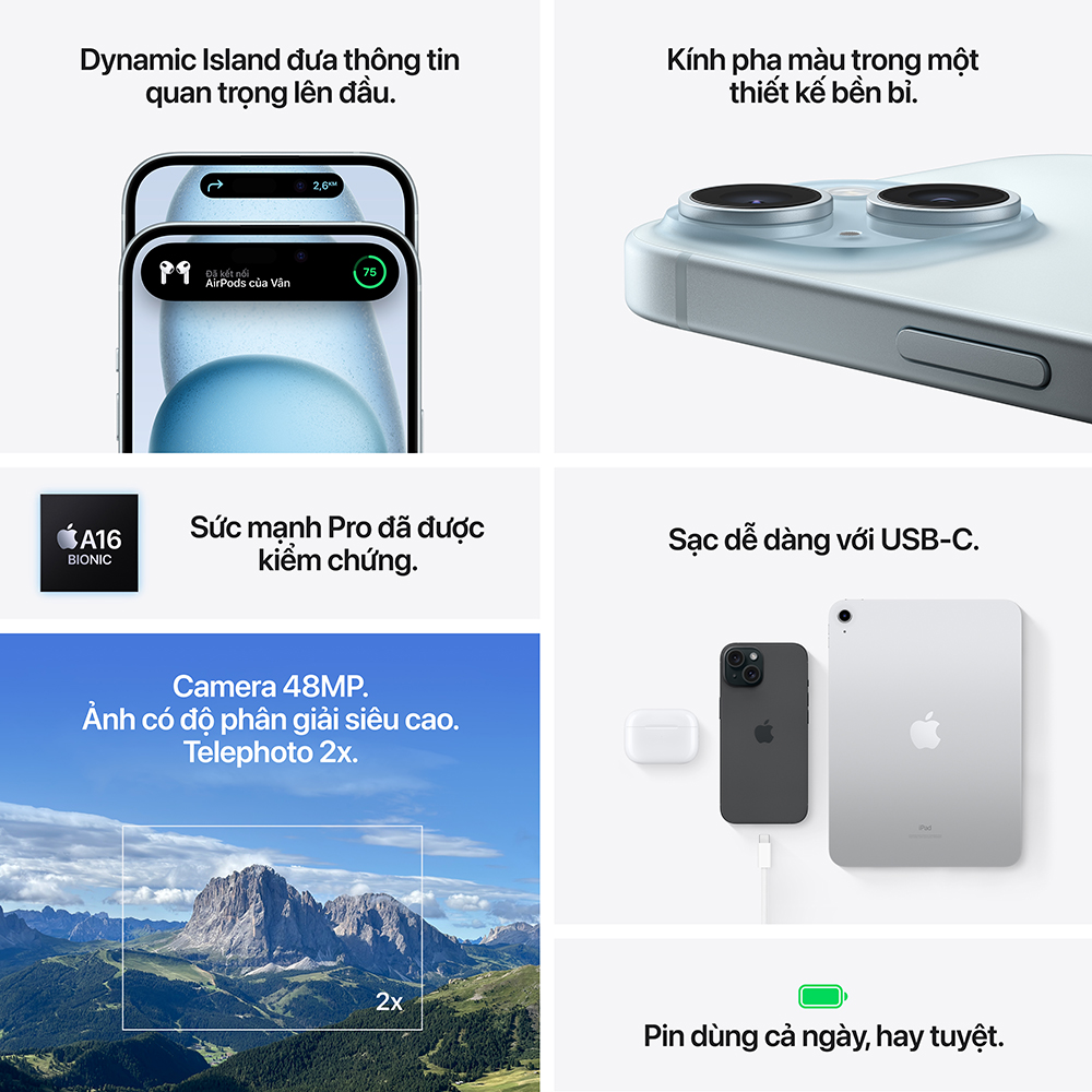 iPhone 15 256GB | Chính hãng VN/A