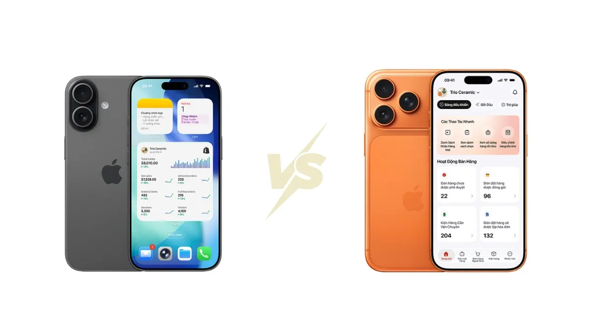 So sánh iPhone 17 với 17 Pro