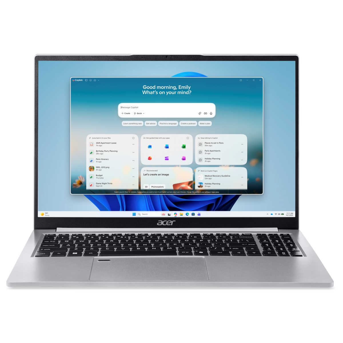 Laptop Acer Aspire Go 15 AI AG15-52P-52WT