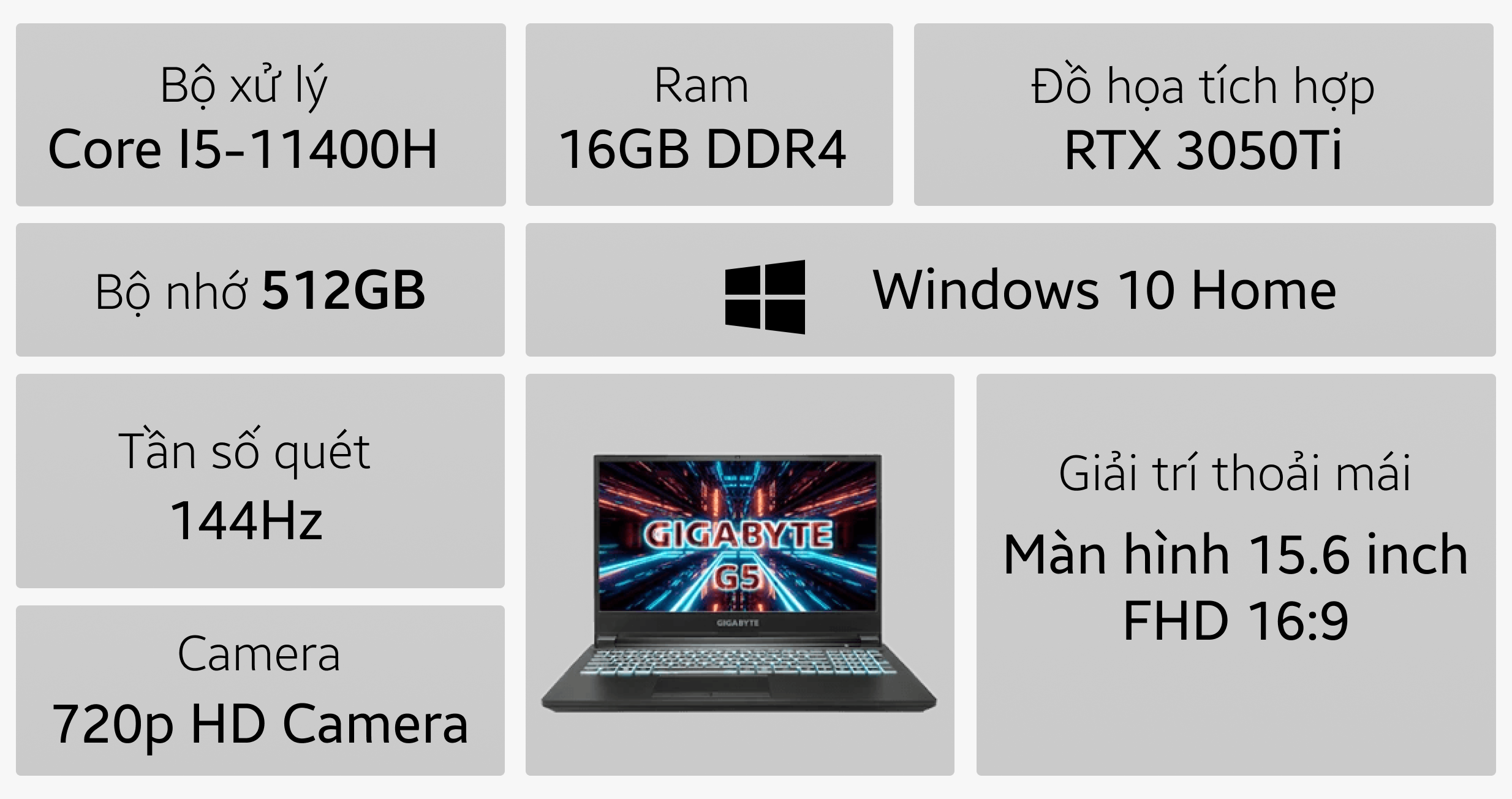 Laptop Gigabyte G5 MD-51S1123SH