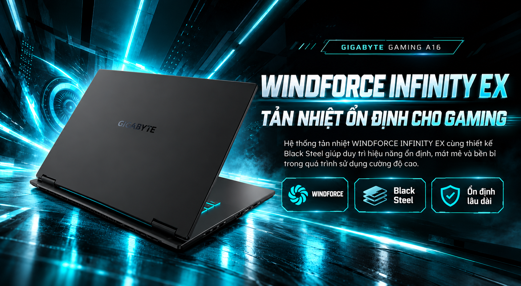 Laptop Gigabyte Gaming A16 GA6EH-EVHS3VN893SH