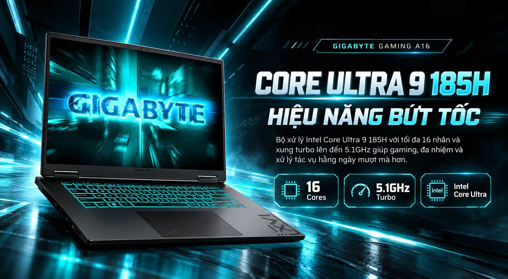 Laptop Gigabyte Gaming A16 GA6EH-EVHS3VN893SH