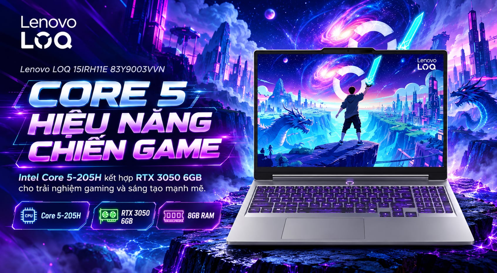 Laptop Lenovo LOQ 15IRH11E 83Y9003VVN