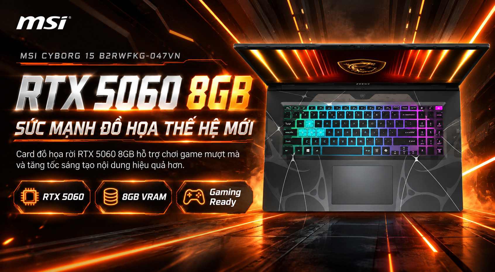 Laptop MSI Cyborg 15 B2RWFKG-047VN