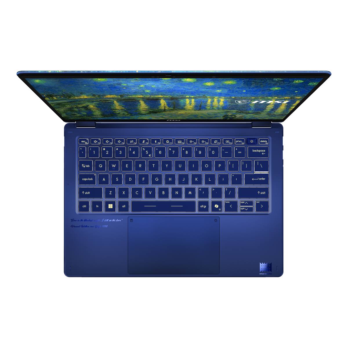 Laptop MSI Prestige 14 Flip AI+ Vincent van Gogh Edition – Starry Night Over the Rhône 14T234-260VN