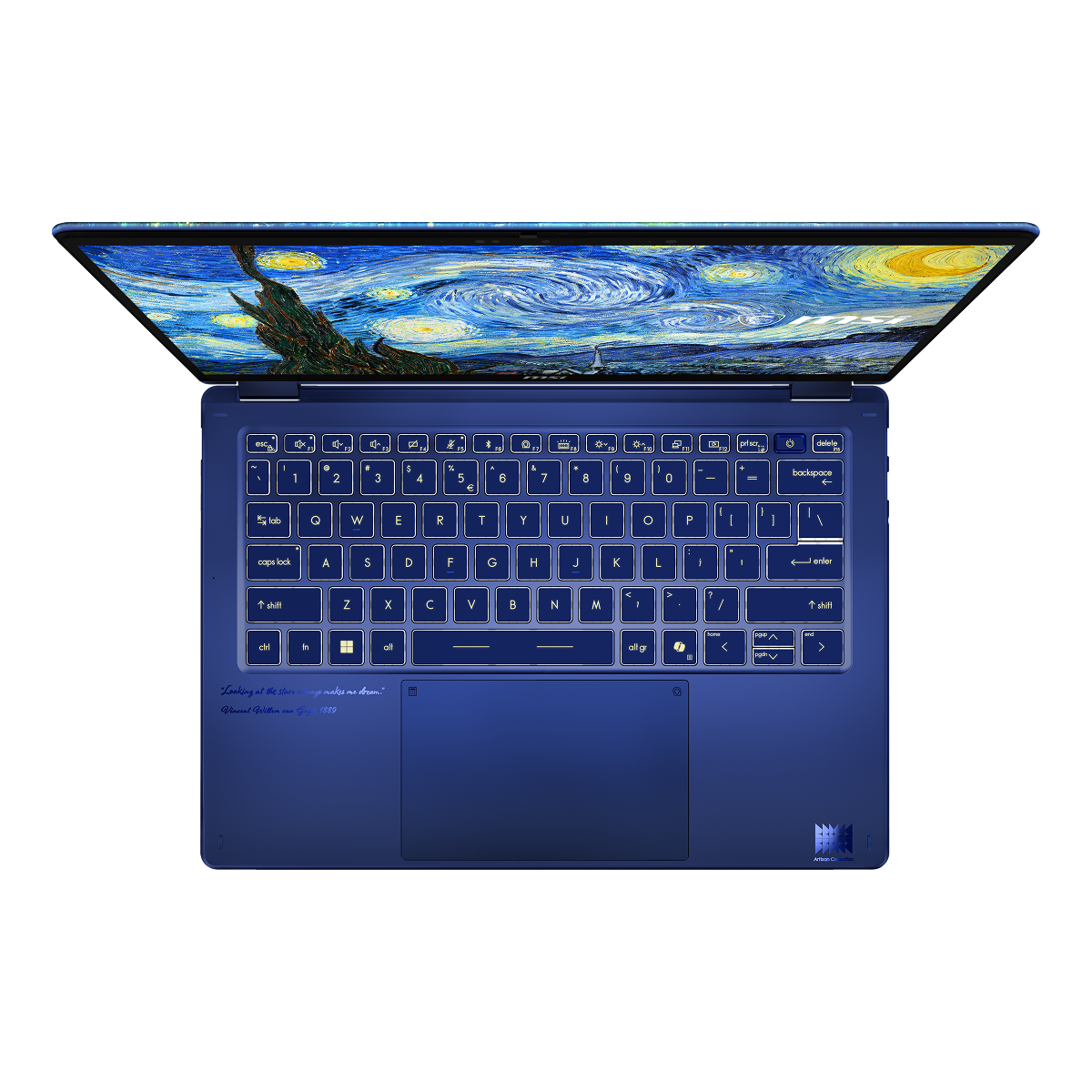Laptop MSI Prestige 14 Flip AI+ Vincent van Gogh Edition – The Starry Night 14T235-259VN