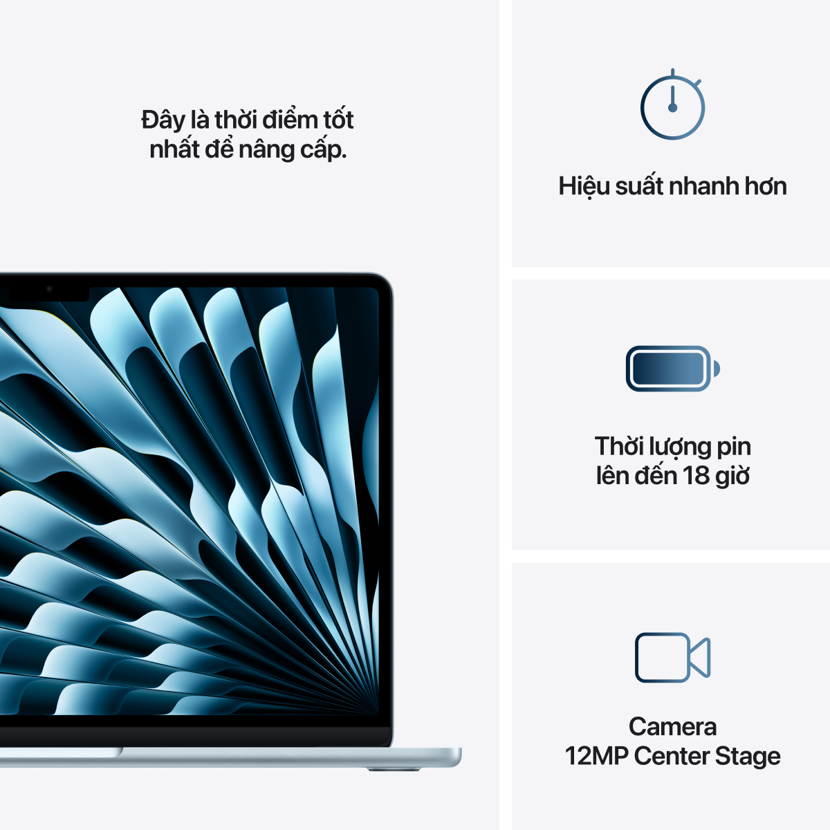 MacBook Air M4 13 inch 2025 10CPU 10GPU 24GB 512GB Sạc 70W | Chính hãng Apple Việt Nam
