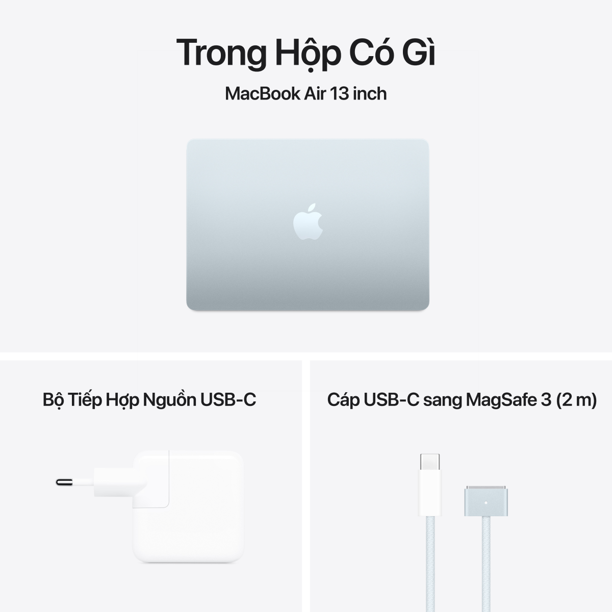 MacBook Air M4 13 inch 2025 10CPU 10GPU 24GB 512GB Sạc 70W | Chính hãng Apple Việt Nam