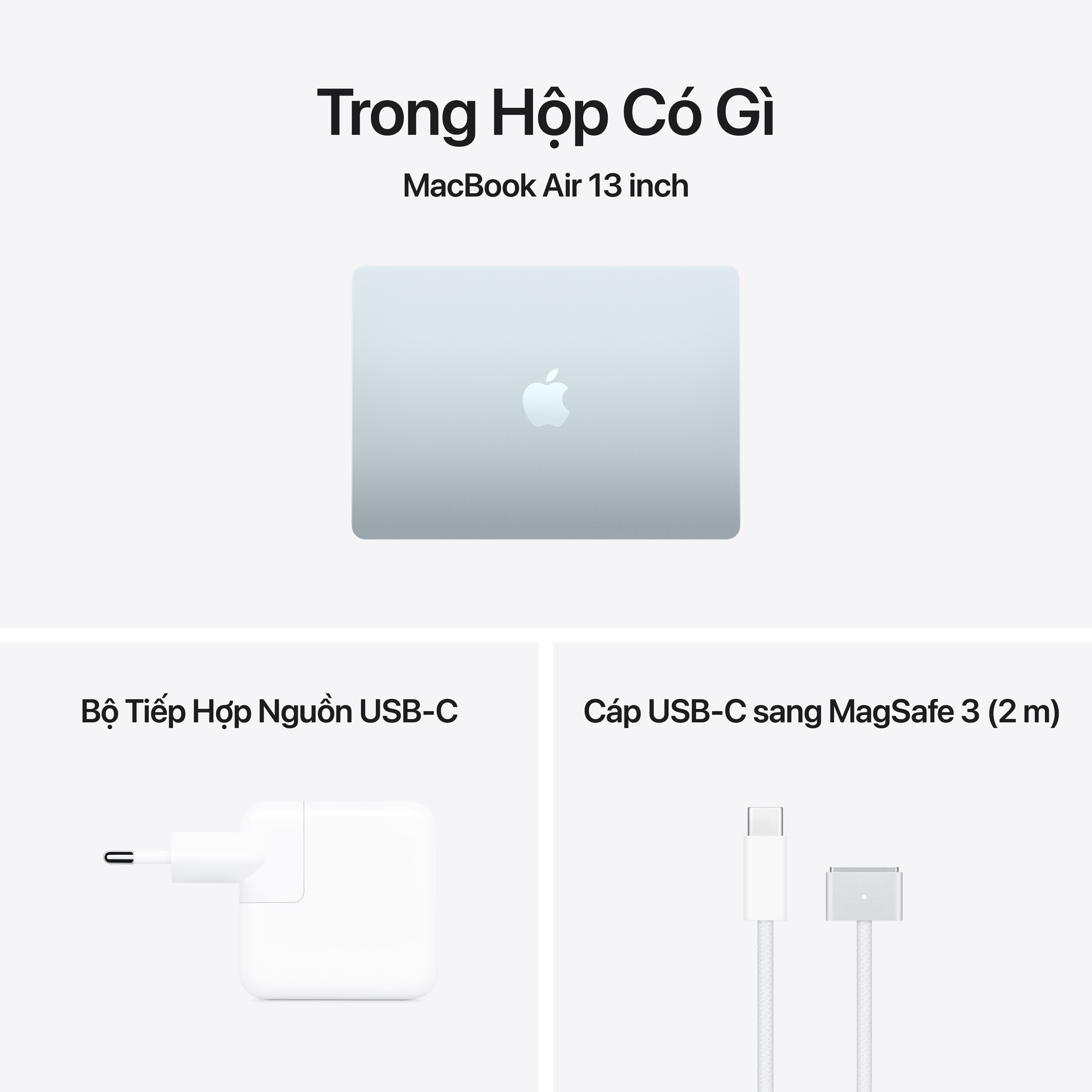 MacBook Air M5 13 inch 2026 10CPU 10GPU 16GB 1TB Sạc 70W | Chính hãng Apple Việt Nam