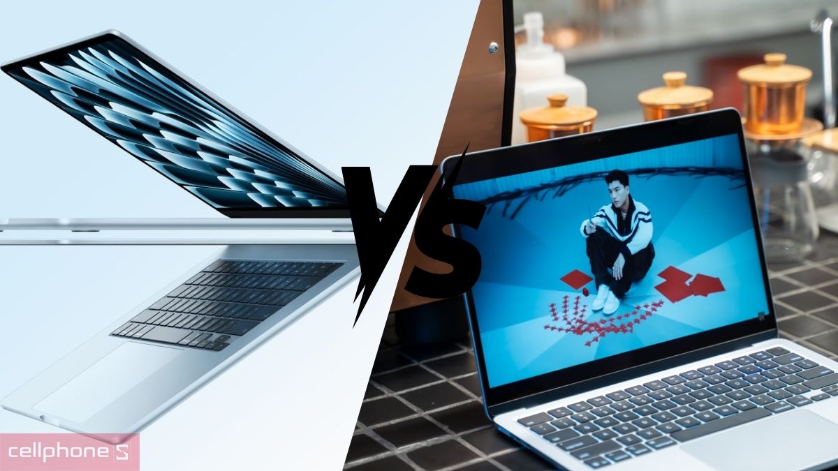 So sánh MacBook Air 13 M5 10CPU 10GPU 24GB 1TB với MacBook Air 13 M4 10CPU 10GPU 24GB 1TB