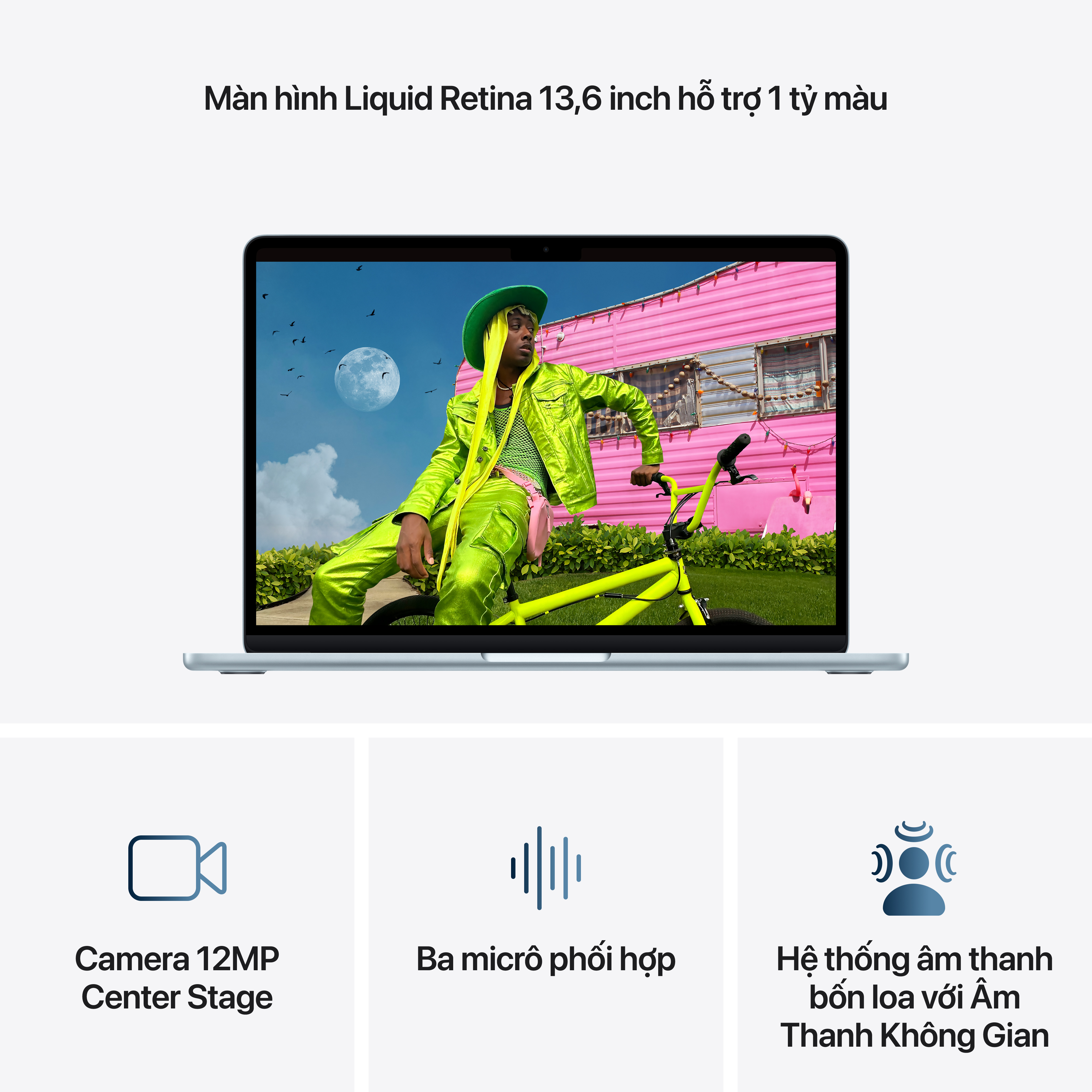 MacBook Air M5 13 inch 2026 10CPU 10GPU 32GB 1TB Sạc 70W | Chính hãng Apple Việt Nam