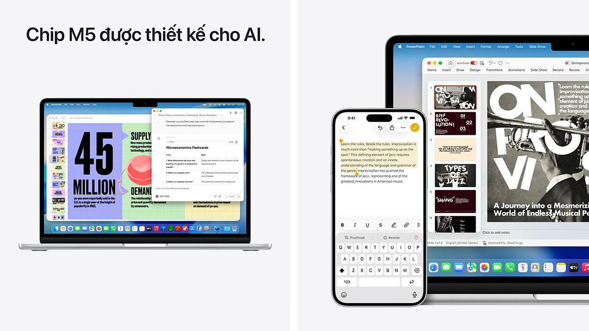 AI thông minh MacBook Air 13 M5 10CPU 8GPU 16GB 512GB