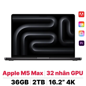 MacBook Pro M5 Max 16 inch 2026 18CPU 32GPU 36GB 2TB Sạc 140W | Chính hãng Apple Việt Nam - Tín Nguyễn Luxury