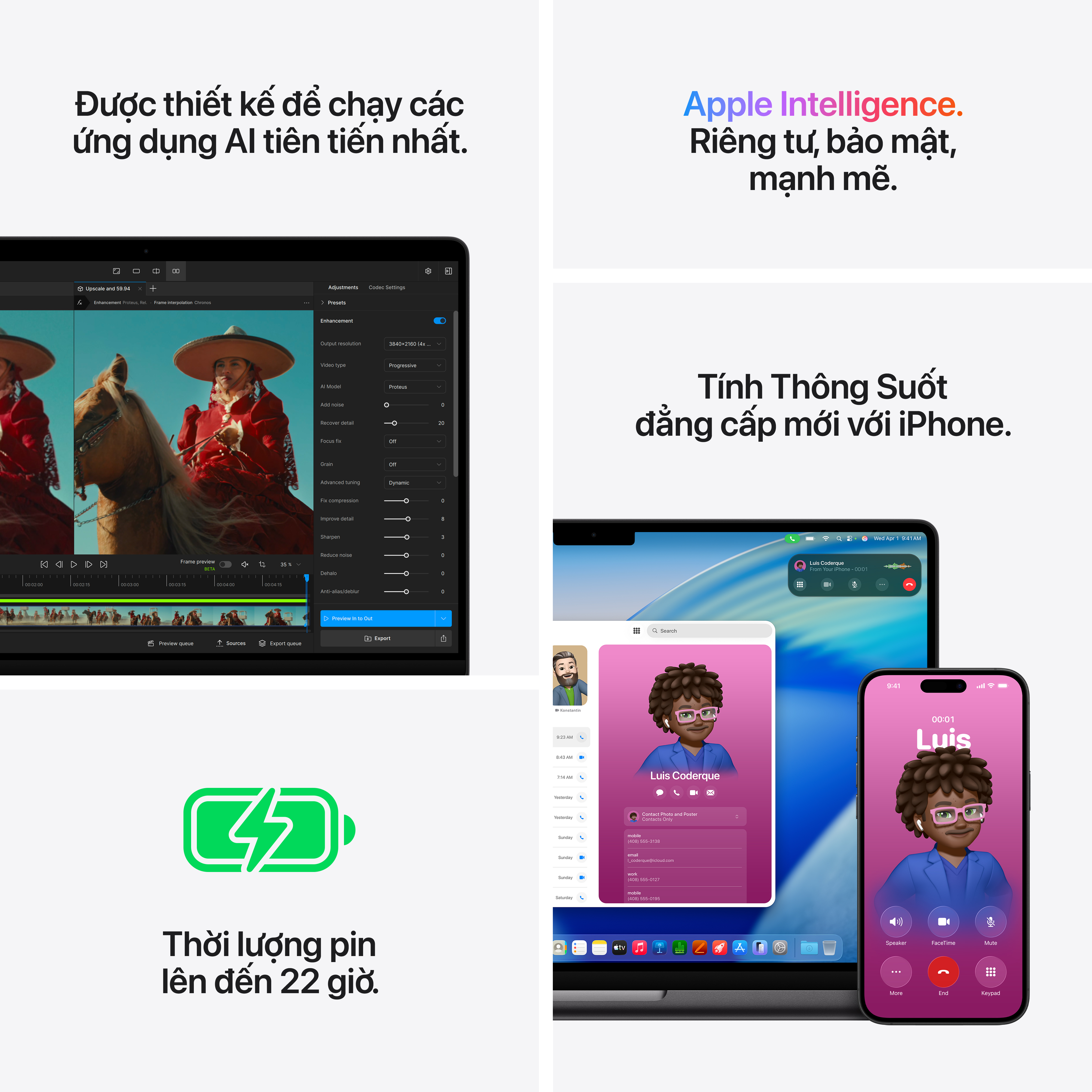 MacBook Pro M5 Pro 14 inch 2026 15CPU 16GPU 24GB 1TB Sạc 96W | Chính hãng Apple Việt Nam