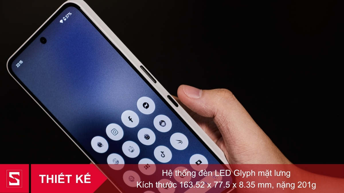 Thiết kế điện thoại Nothing Phone 3A