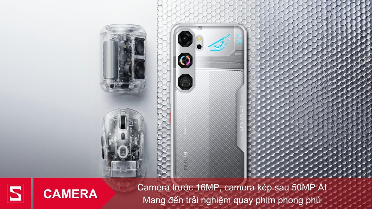 Hệ thống cụm ba camera sau 50MP trên điện thoại Nubia Neo 5 GT
