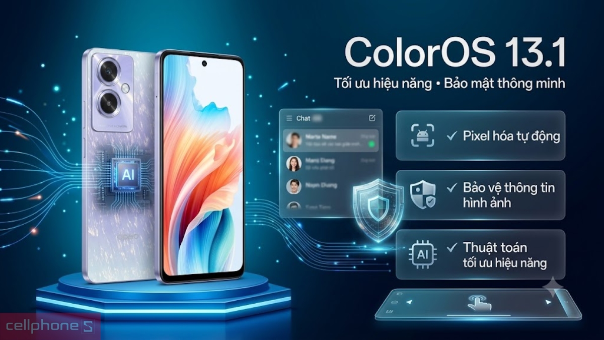 ColorOS 13.1 trên OPPO A79 được tinh chỉnh để giảm độ trễ