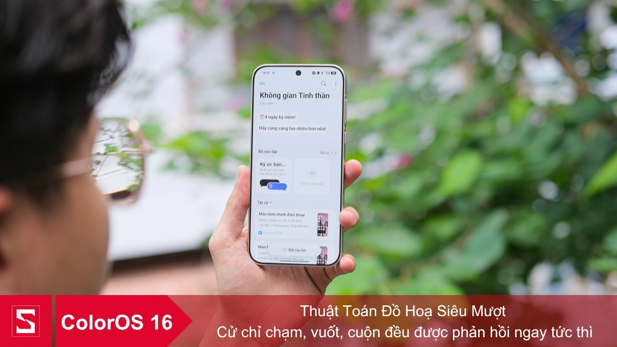 Giao diện ColorOS 16 trên OPPO Find X9 mượt mà, phản hồi tức thì với mọi thao tác chạm vuốt