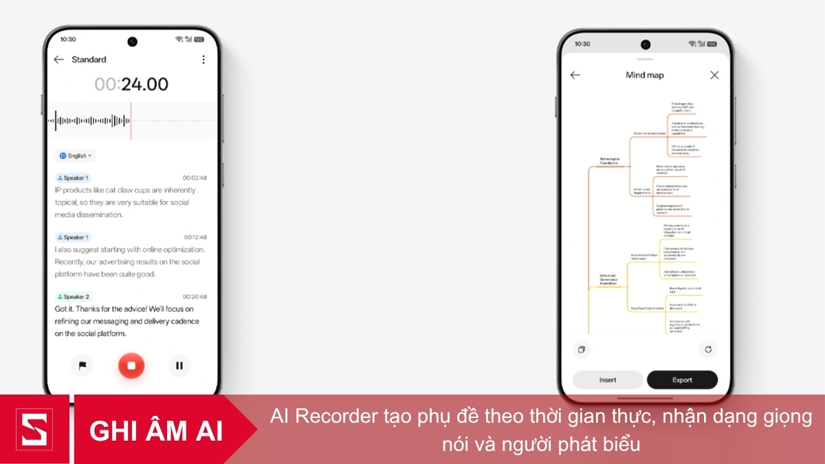 Tính năng ghi âm AI trên OPPO Find X9 tự động tạo phụ đề, nhận dạng giọng nói và tóm tắt nội dung