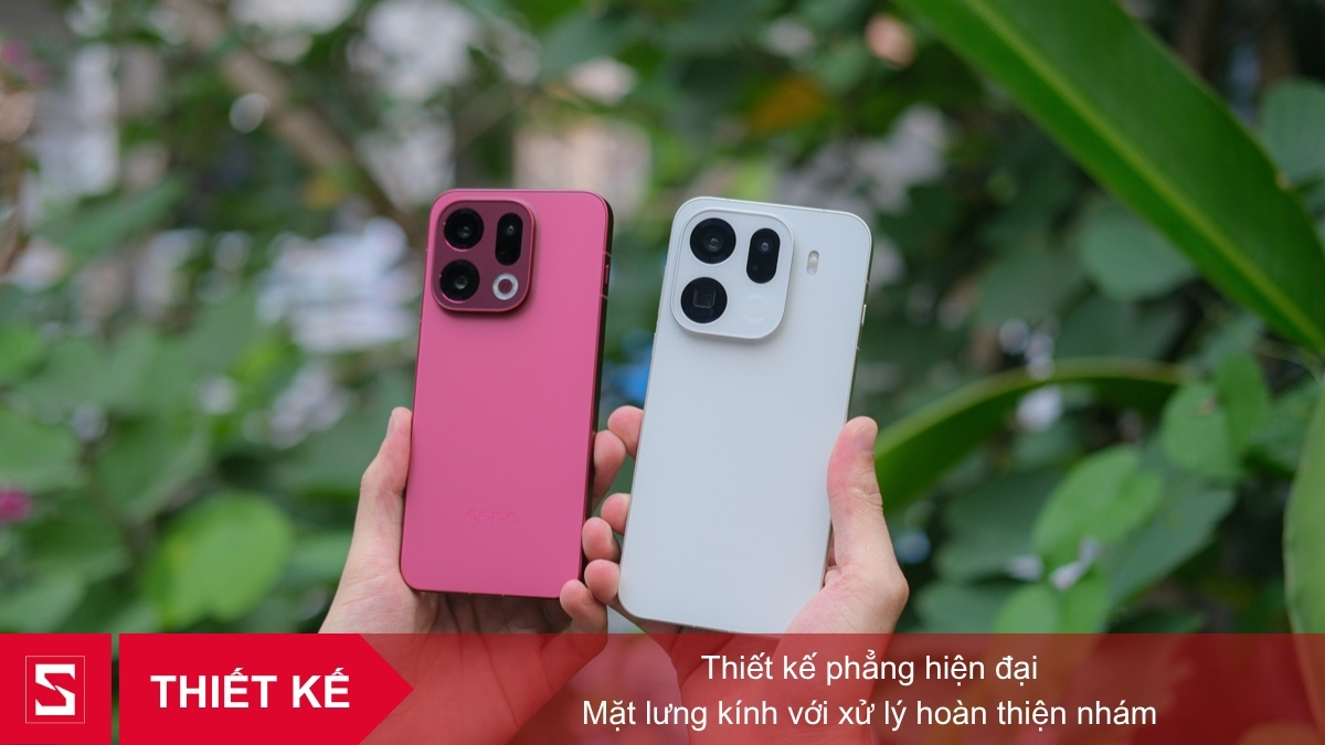 OPPO Find X9 hai màu Đỏ và Trắng thiết kế phẳng hiện đại, mặt lưng kính hoàn thiện nhám sang trọng