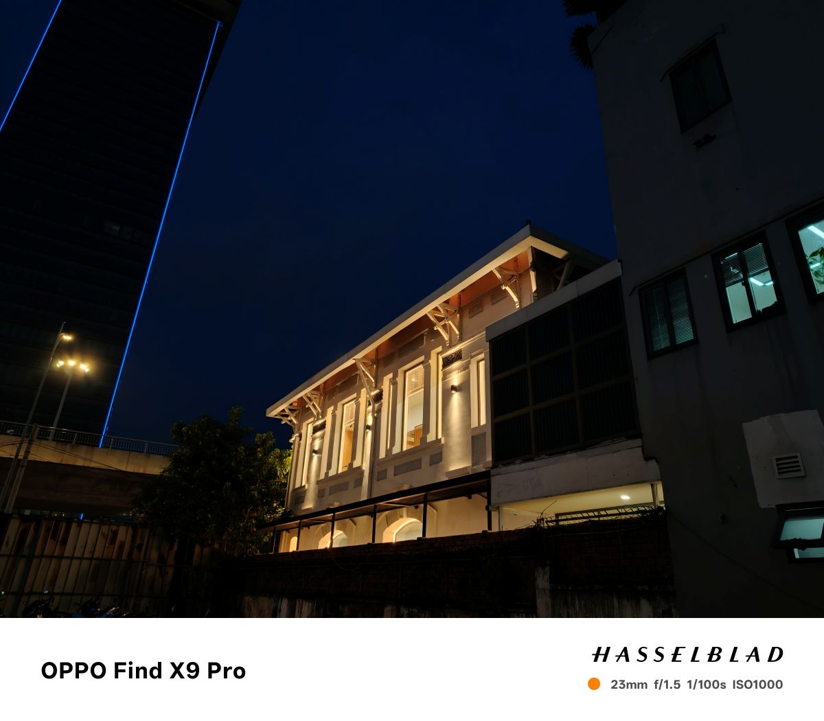 Ảnh chụp ban đêm thực tế bằng camera Hasselblad OPPO Find X9 Pro 23mm sáng rõ, ít nhiễu ấn tượng