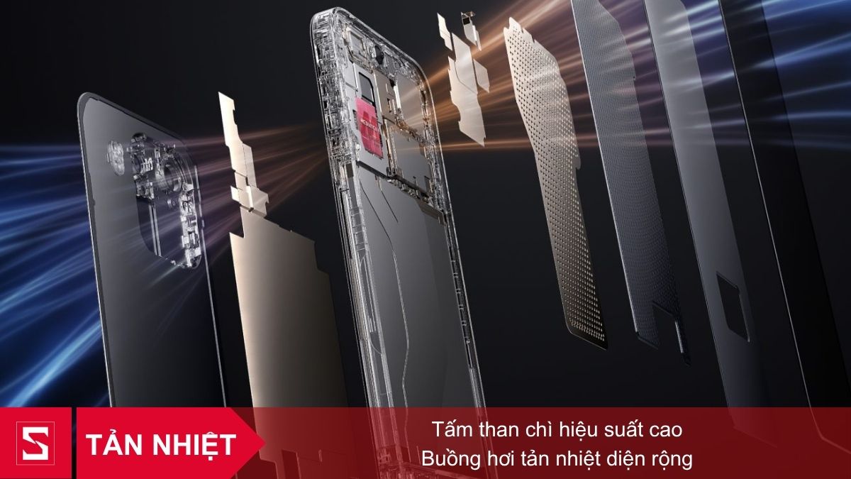 Hệ thống tản nhiệt đa lớp OPPO Find X9 Pro tấm than chì hiệu suất cao và buồng hơi diện rộng ổn định nhiệt độ