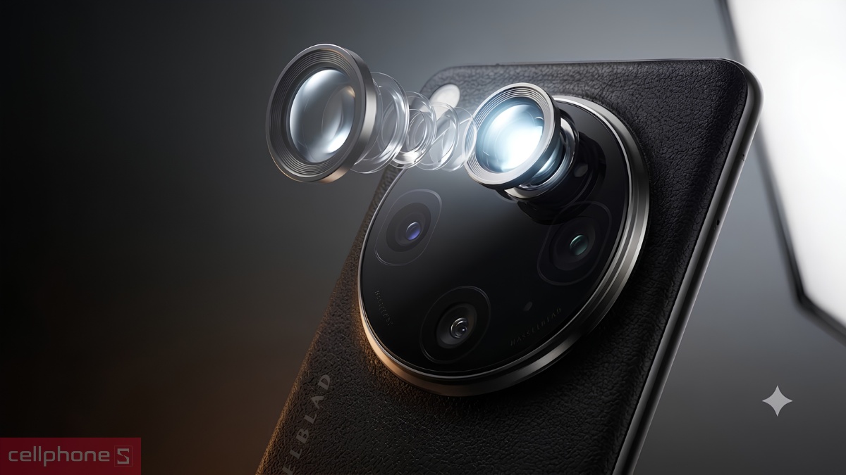 Cụm camera tele tiềm vọng 3x và 10x trên OPPO Find X9 Ultra