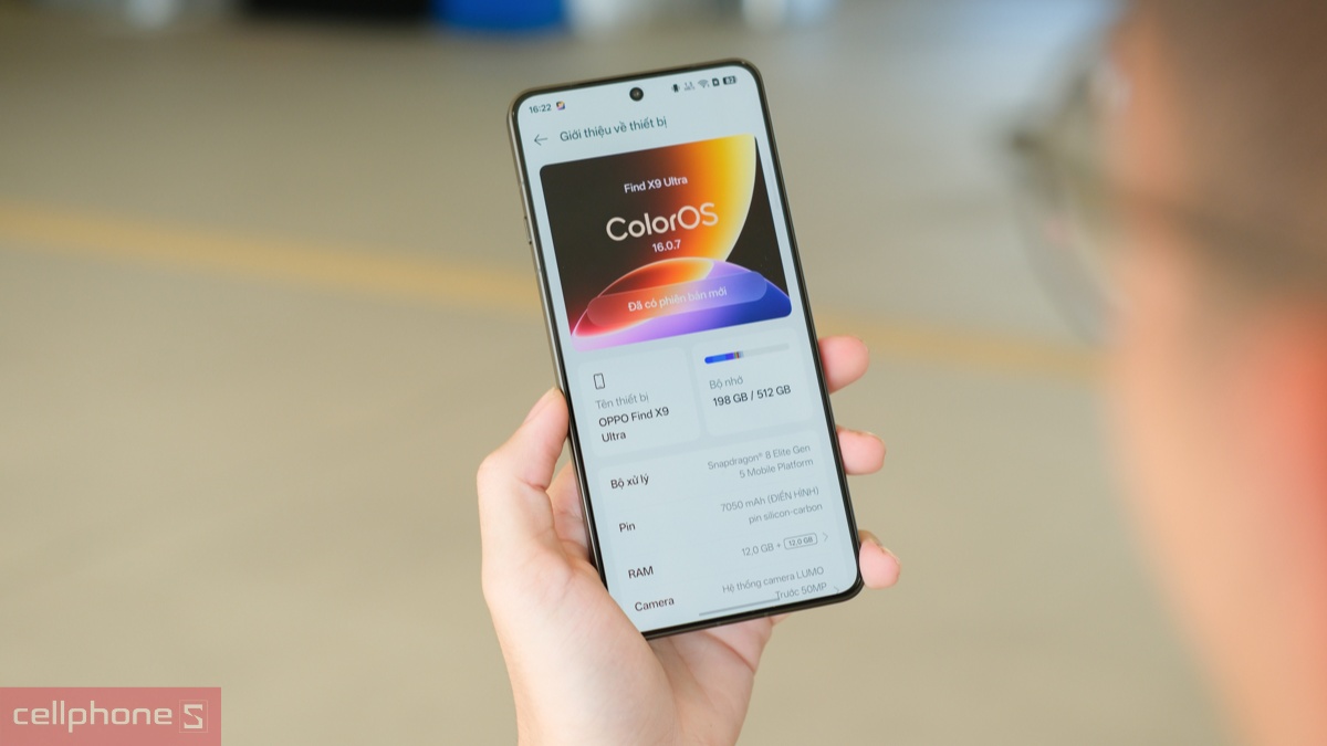Giao diện ColorOS 16 trên Find X9 Ultra