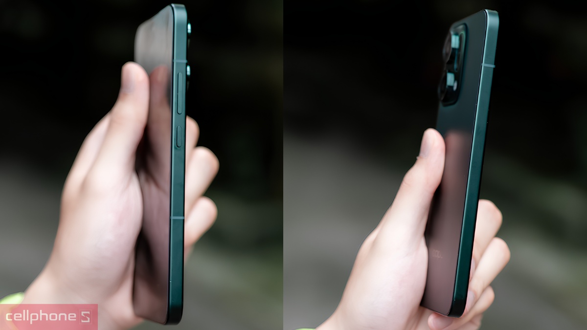 OPPO Reno14 5G thể hiện thiết kế mỏng nhẹ khi nhìn ngang