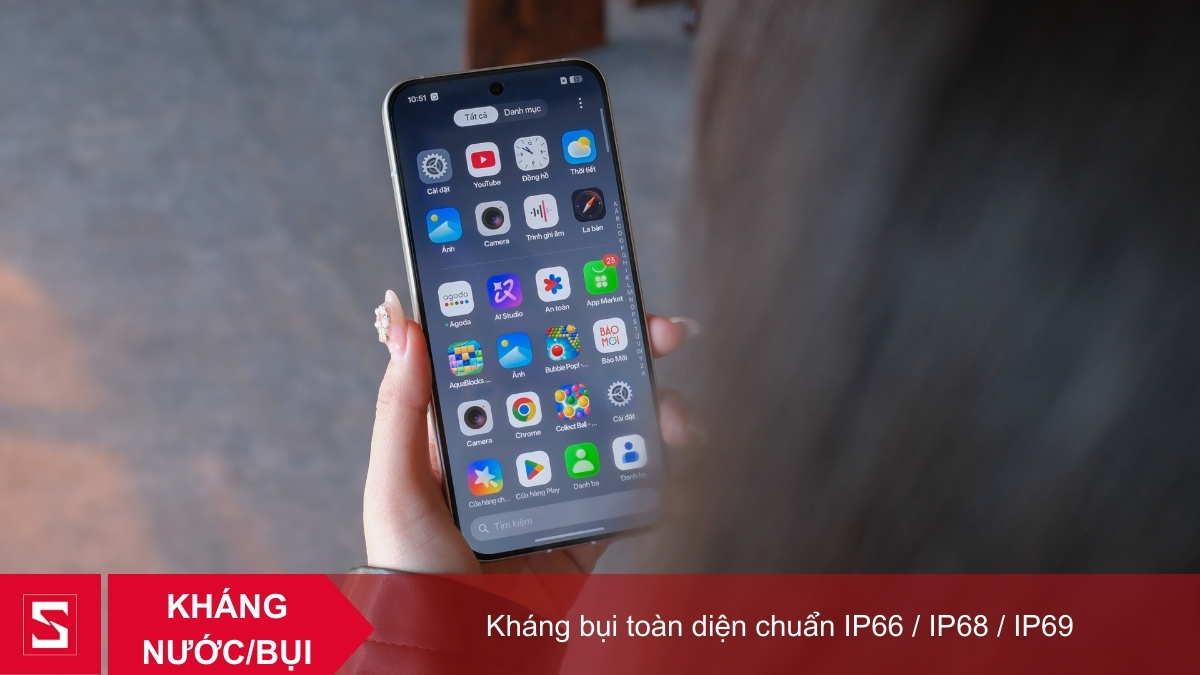 OPPO Reno 15 đạt các tiêu chuẩn IP66, IP68, IP69 kháng bụi và nước