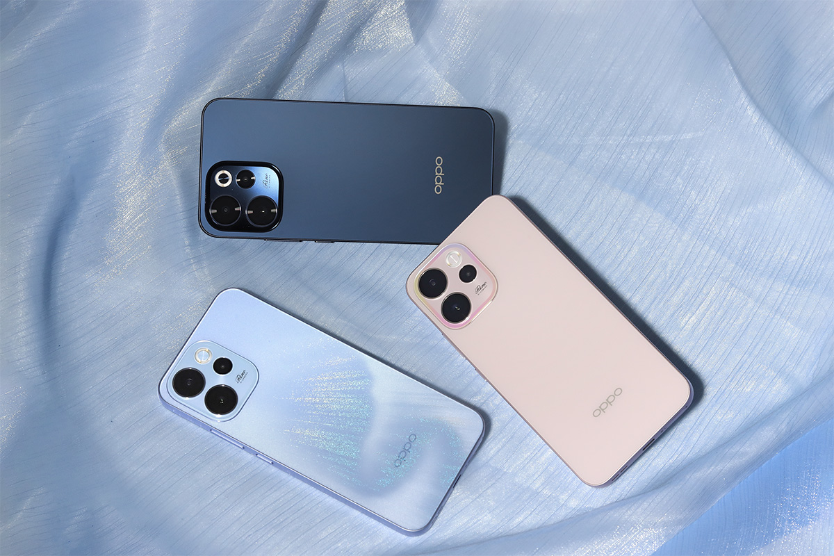 Điện thoại OPPO Reno 15 F 5G có sẵn 3 màu hồng, xanh dương và xanh nhạt