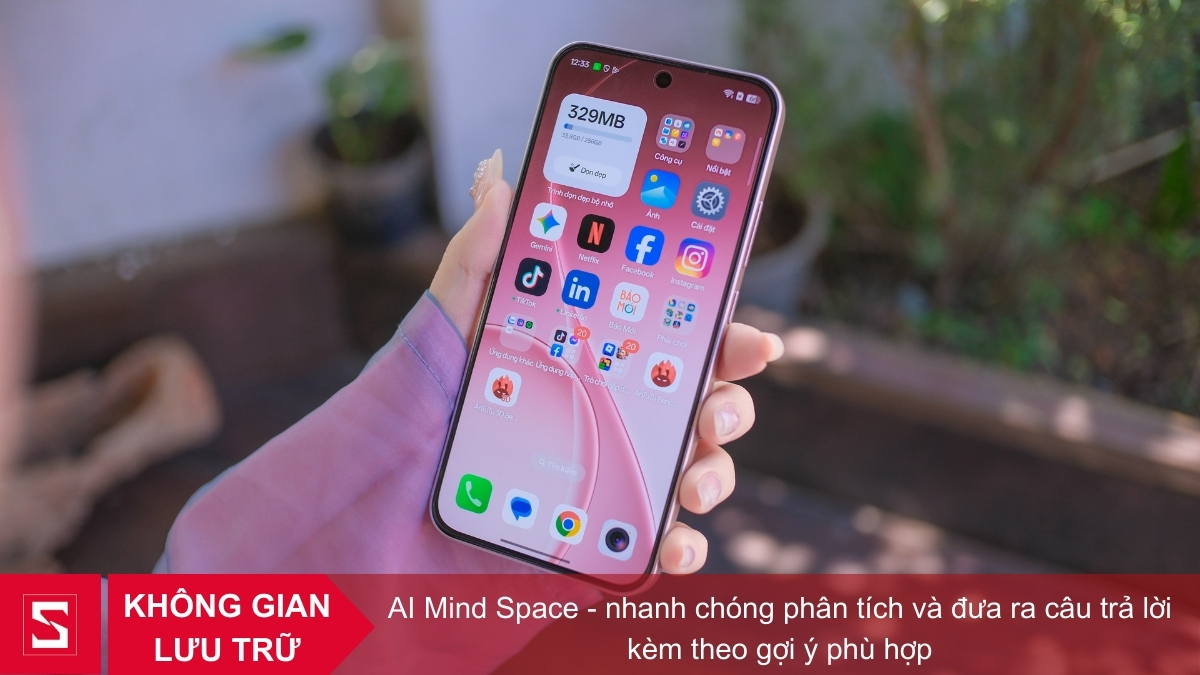 Tính năng AI Mind Space hiện đại trên OPPO Reno15 F hỗ trợ sắp xếp ý tưởng và kích thích tư duy sáng tạo