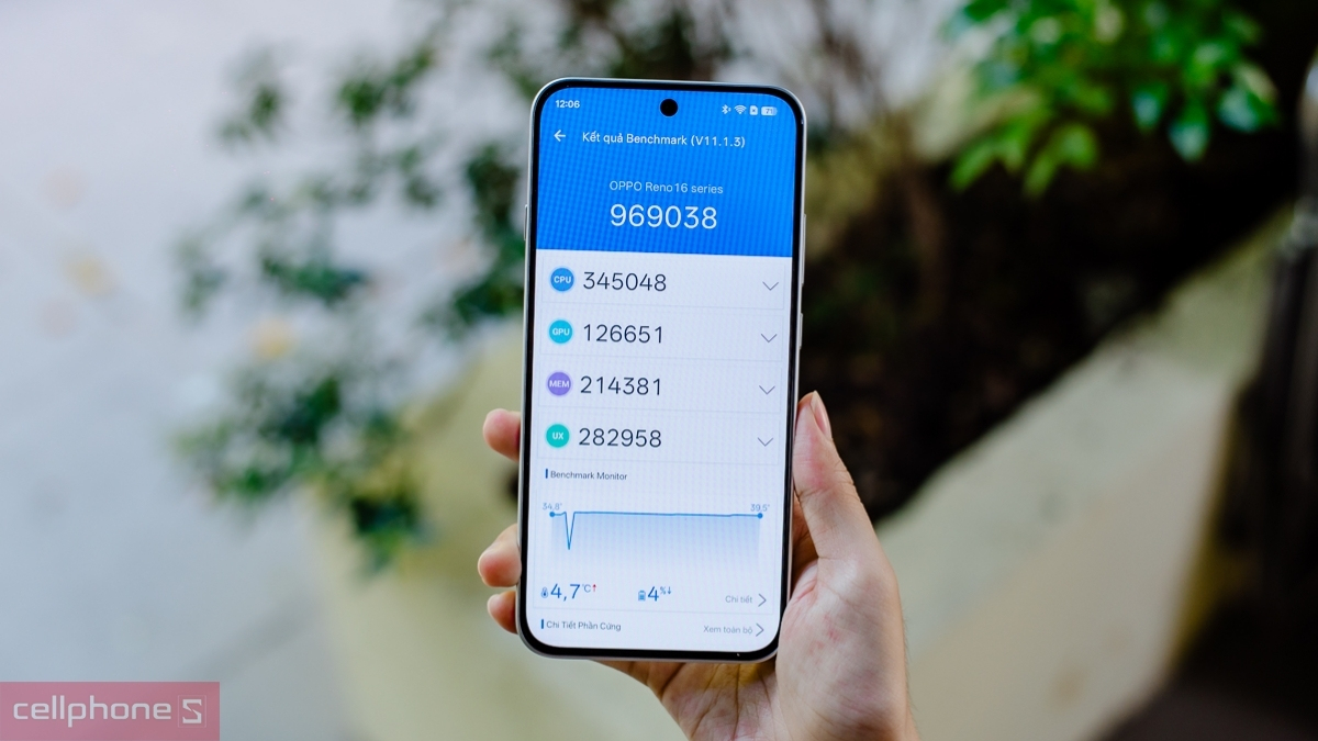 Con chip MediaTek Dimensity 7300 mang lại hiệu năng mạnh mẽ cho OPPO Reno16 F