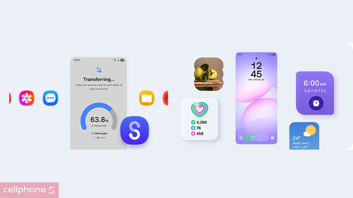 Tiện ích Smart Switch và Quick Share