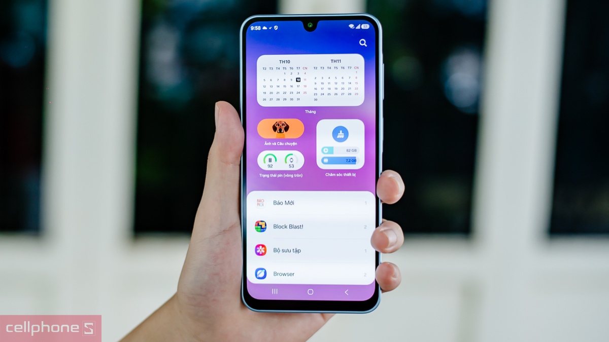 Người dùng có thể xem video liên tục trên Samsung Galaxy A18 nhờ viên pin bền bỉ