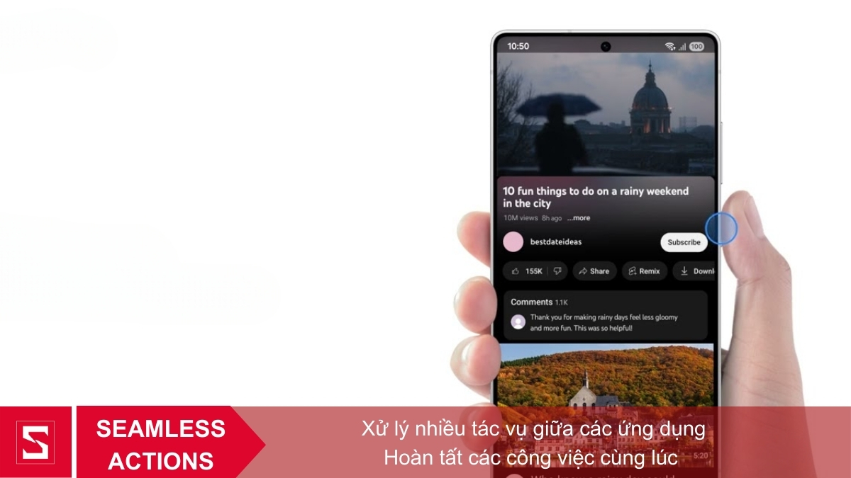 Samsung S25 FE được trang bị tính năng Seamless Actions