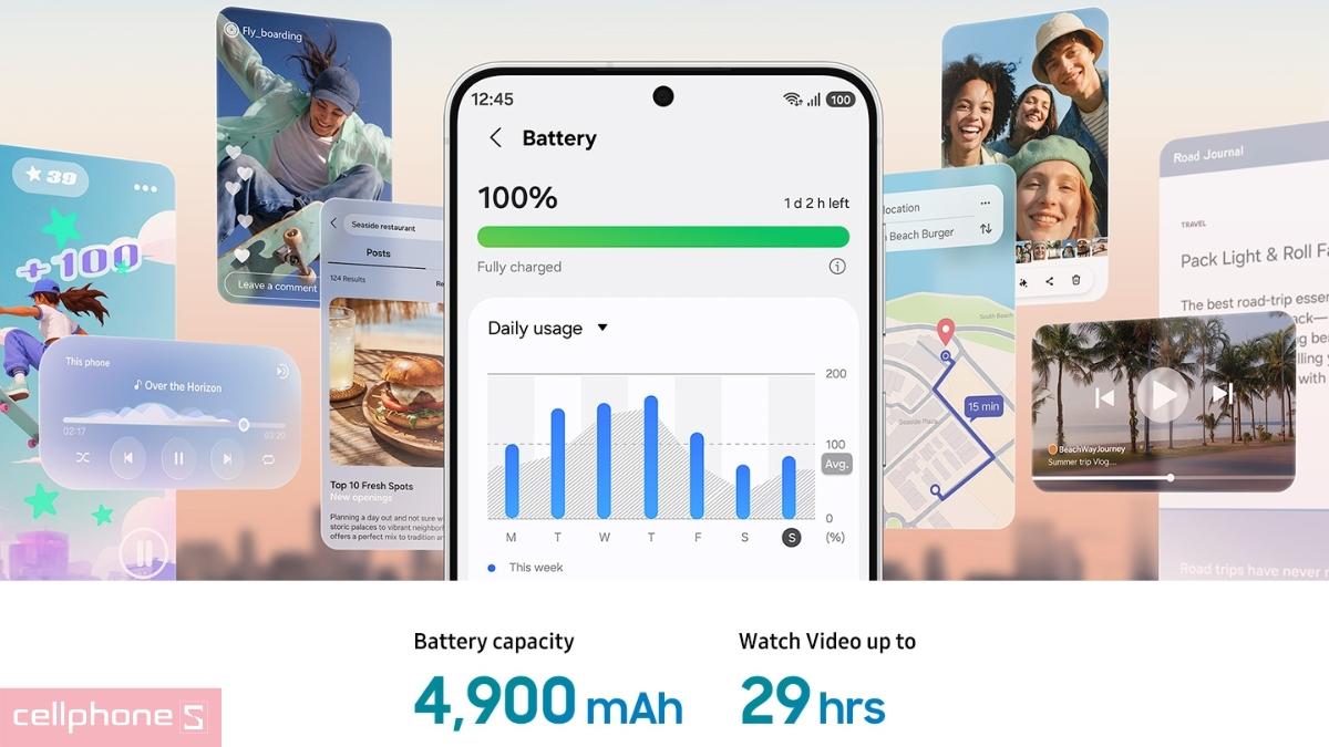 Samsung Galaxy S26 FE hỗ trợ sạc nhanh 45W và sạc không dây