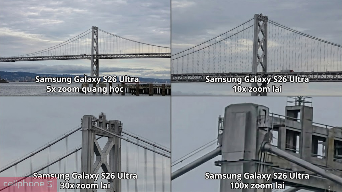 Khả năng zoom vượt trội trên Samsung Galaxy S26 Ultra