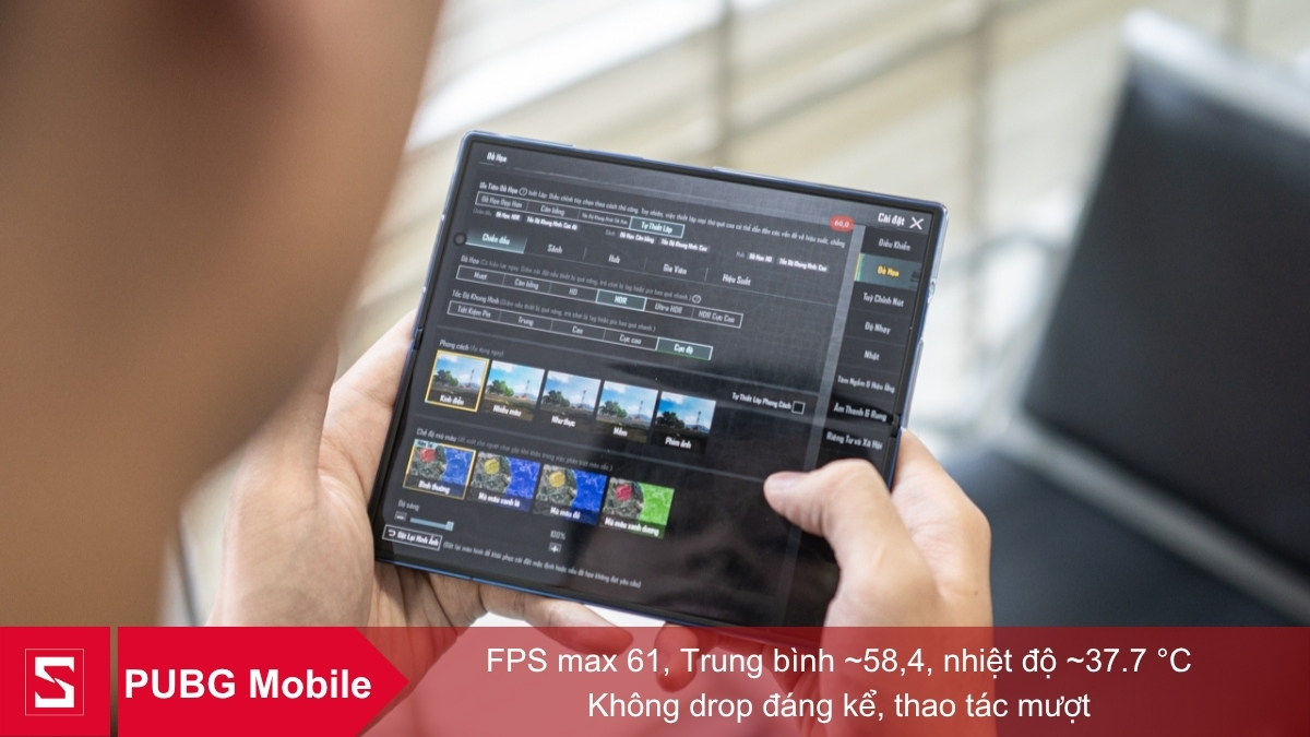 Điện thoại Samsung Galaxy Z Fold 7 dễ dàng xử lý PUBG Mobile