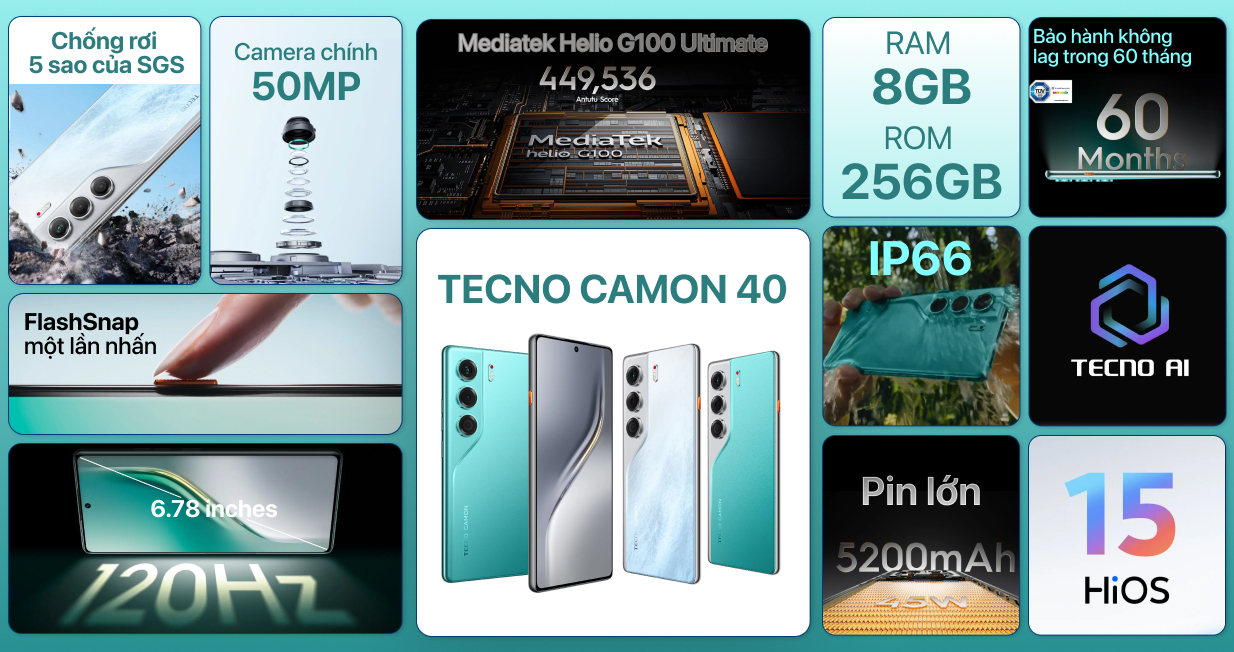 TECNO CAMON 40 8GB 256GB