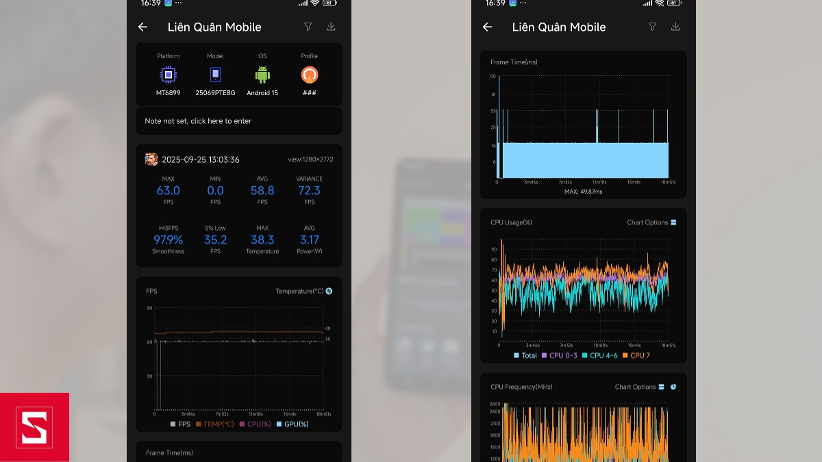 hiệu năng Xiaomi Mi 15T khi chơi Liên quân