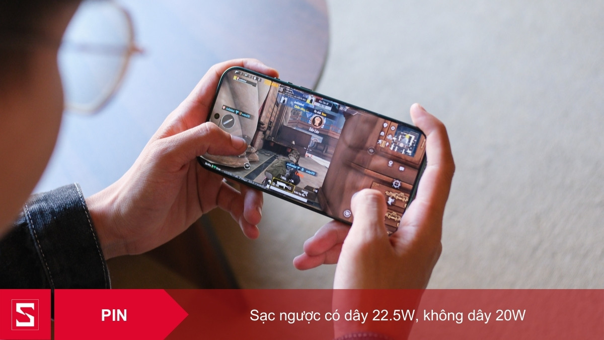 Sạc ngược có dây 22.5W, không dây 20W