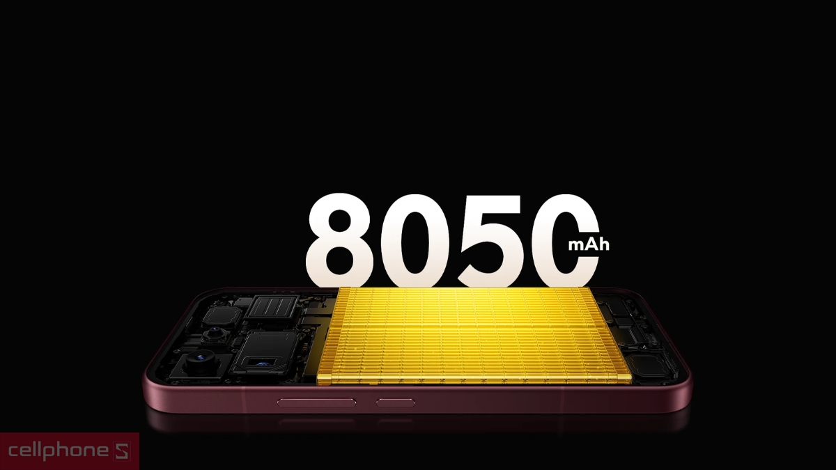 Xiaomi POCO F9 Ultra 5G sở hữu viên pin Silicon-Carbon 8050mAh